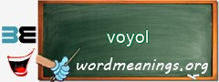 WordMeaning blackboard for voyol